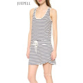 China Fábrica Casual Stripe Cotton Dress